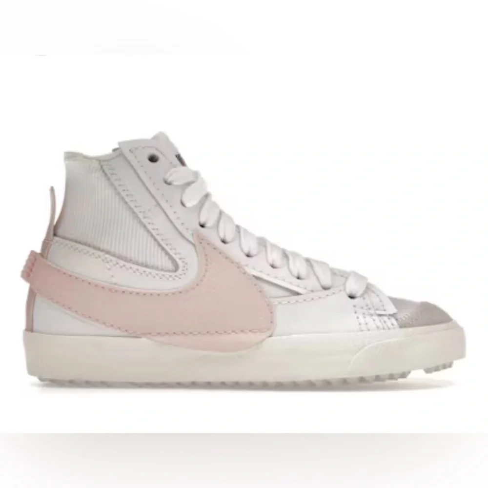 Nike Mid Blazer 77 Jumbo White and Pink High-Top Sneakers